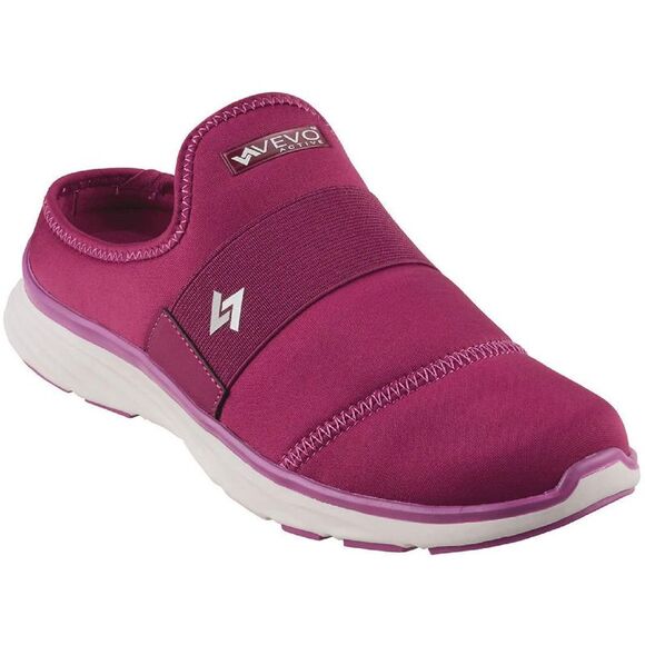 Vevo Active Womens Aly  Purple Slides Slip On Padded Insole Mules Shoes Used - Picture 1 of 6